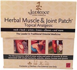 Jadience Patch for Muscle & Joint Soreness Aid: 5/Box | Dit Da Jow Formulation for Sore Neck, Back, Shoulders, Arms, Hands, Wrists, Hips, Legs, Knees & Toes | Organic Analgesic | Hypoallergenic