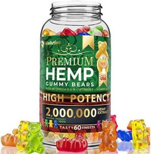 Wellution Hemp Gummies Fruity Gummy Bear. Normal Hemp Sweet Nutritional supplements – Promotes Snooze, Mood and Supports Lessened Tension